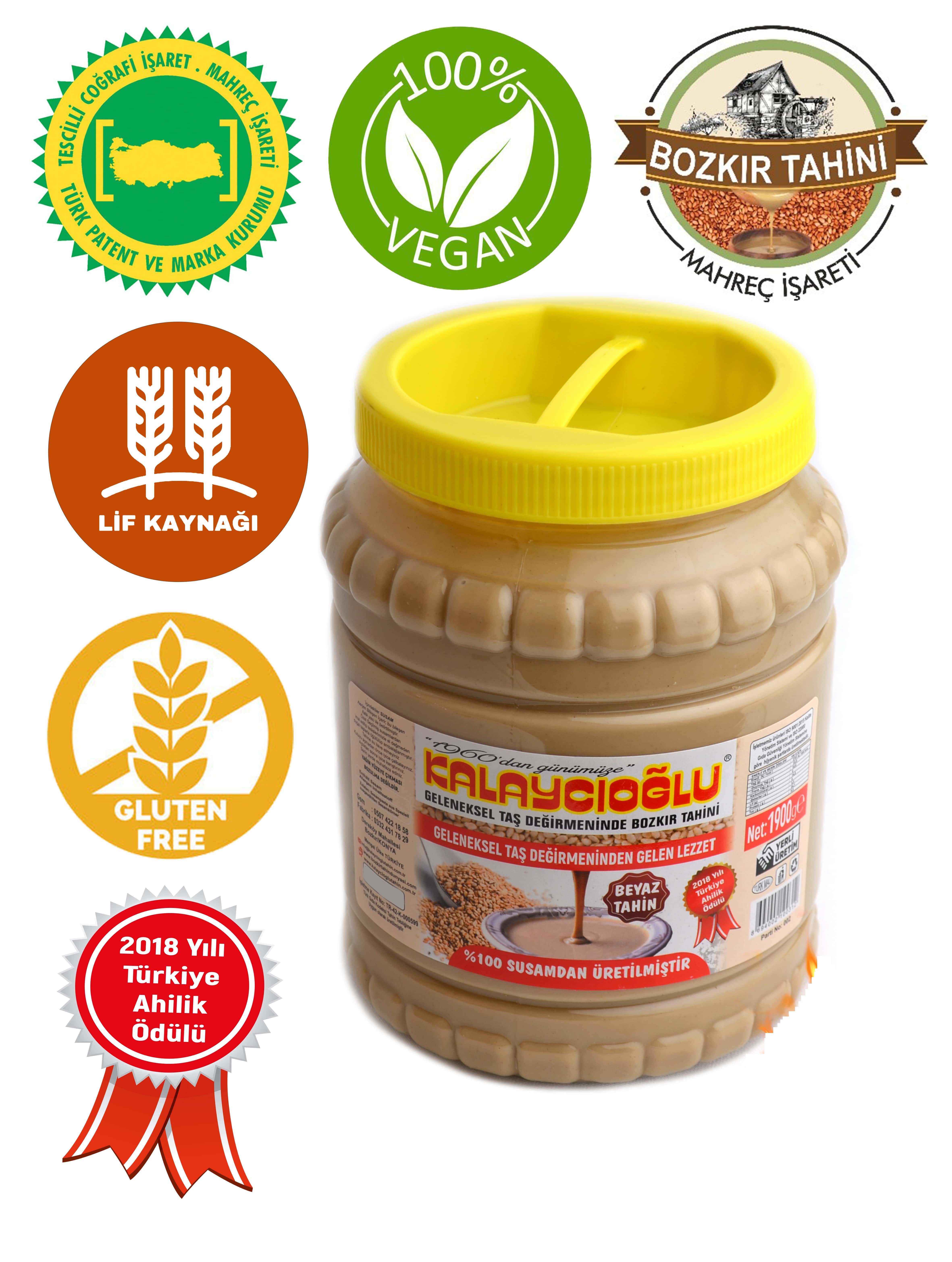 Kalaycıoğlu Beyaz Bozkır Tahini 1900 Gr.