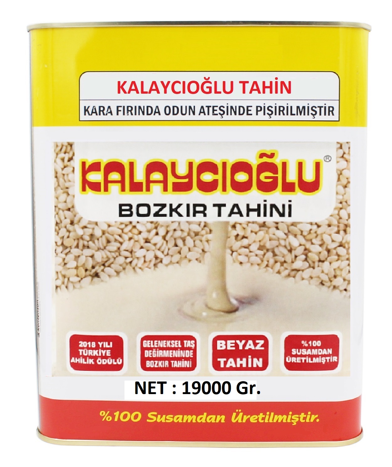 Kalaycıoğlu Beyaz Bozkır Tahini 19 KG TENEKE