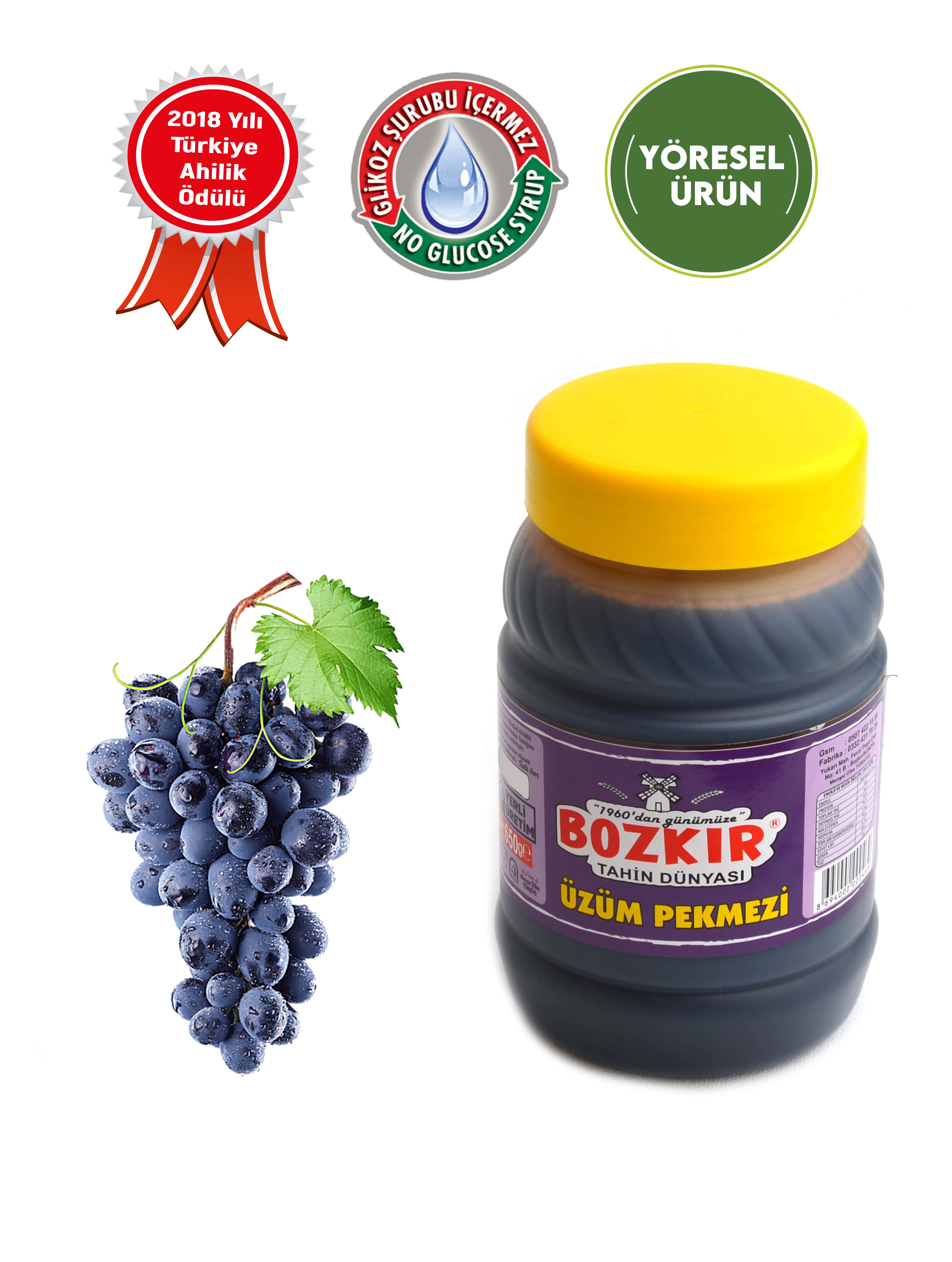 Bozkır Tahin Dünyası Üzüm Pekmezi 650 Gr.