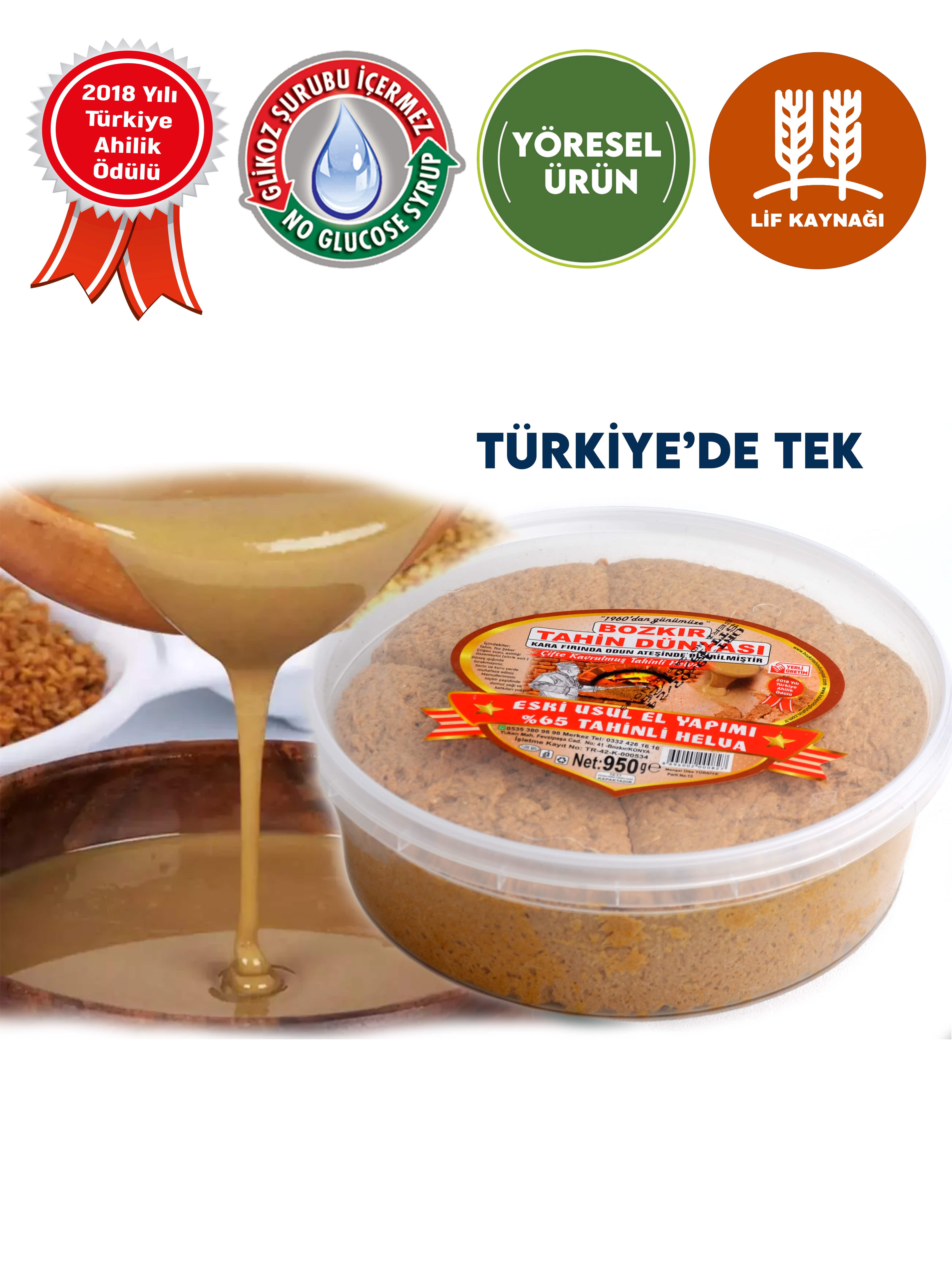 Bozkır Tahin Dünyası El Yapımı Eski Usül Helva 950 Gr.