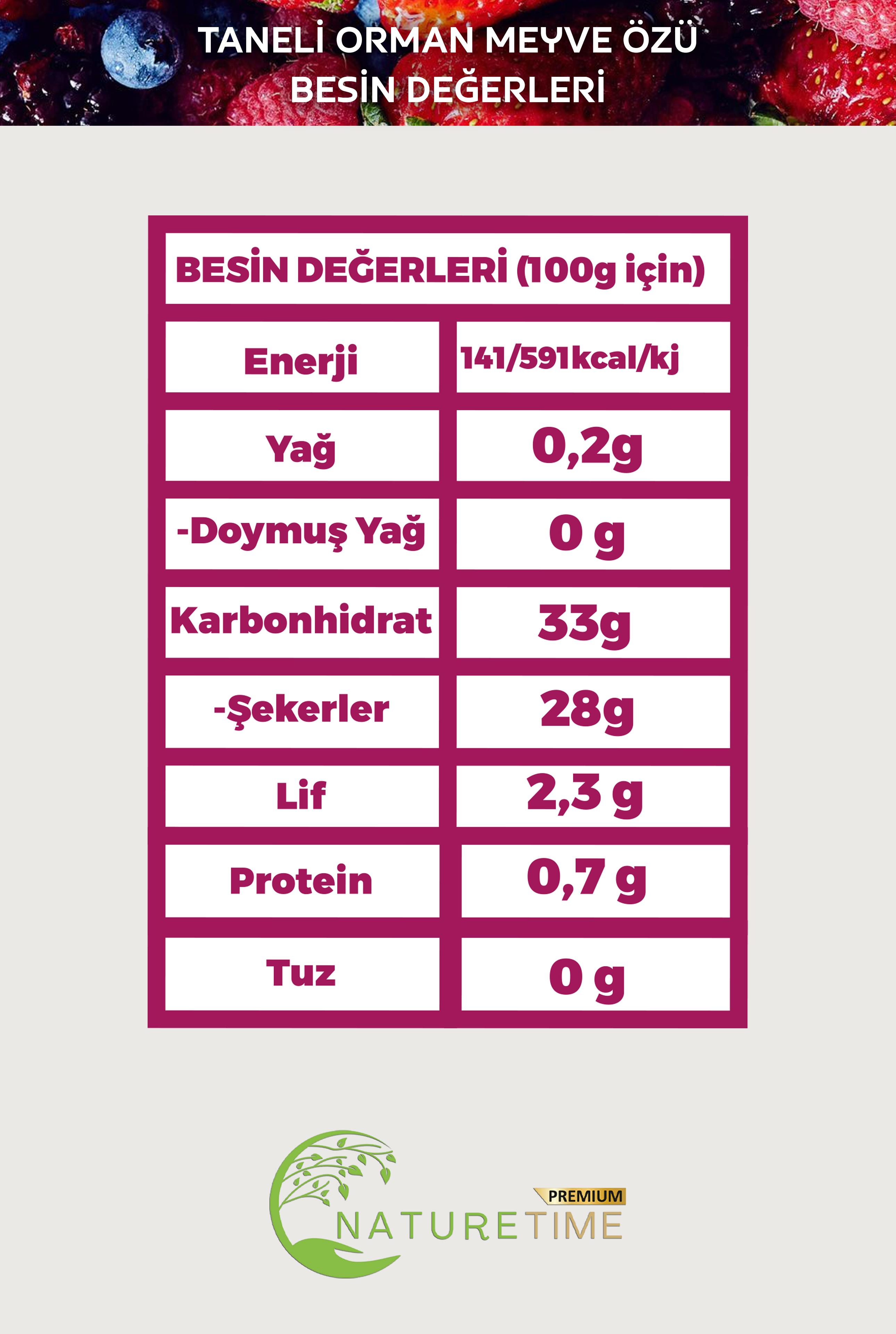 Taneli Orman Meyve Özü 1350 g