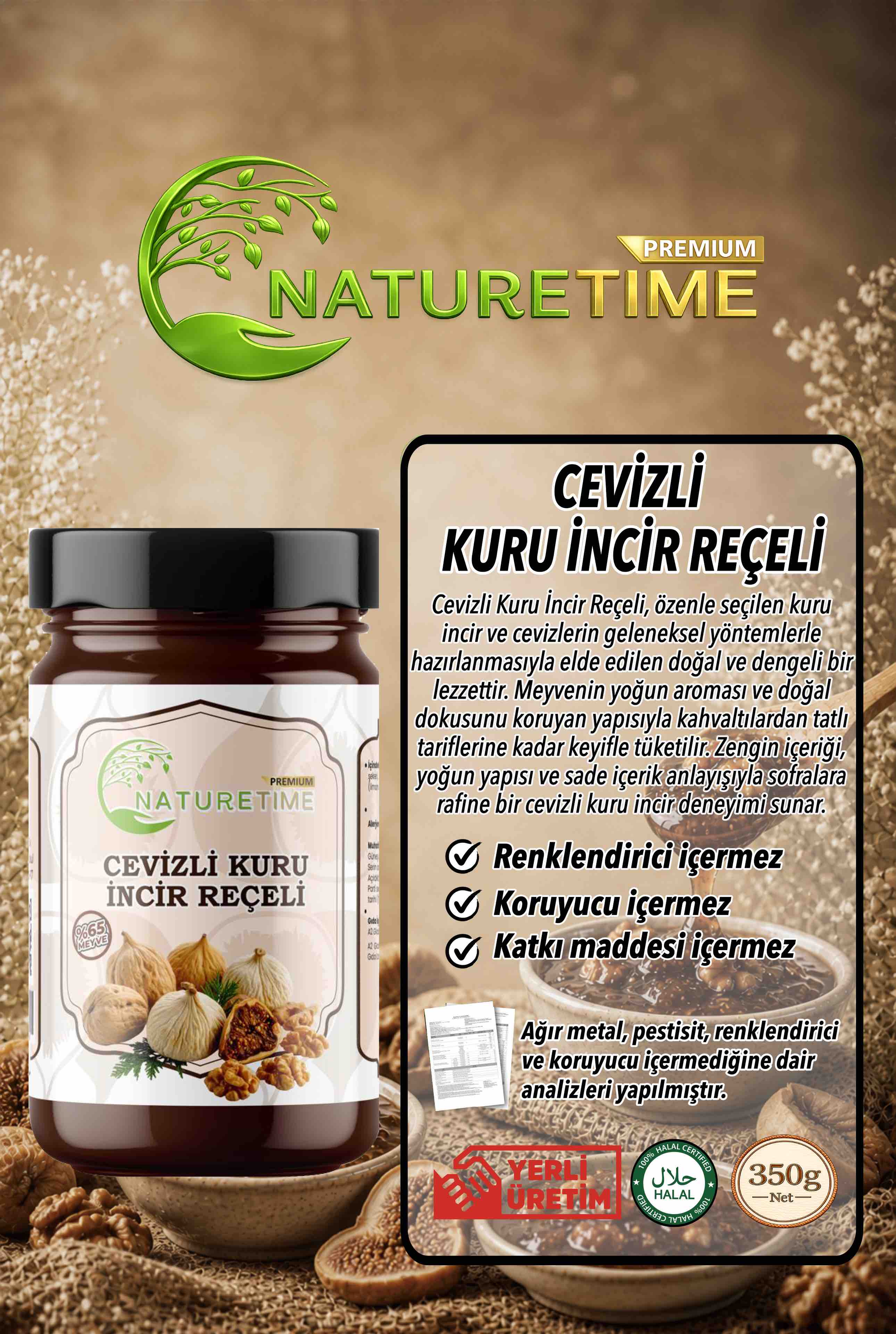 Cevizli Kuru İncir Reçeli 350 g