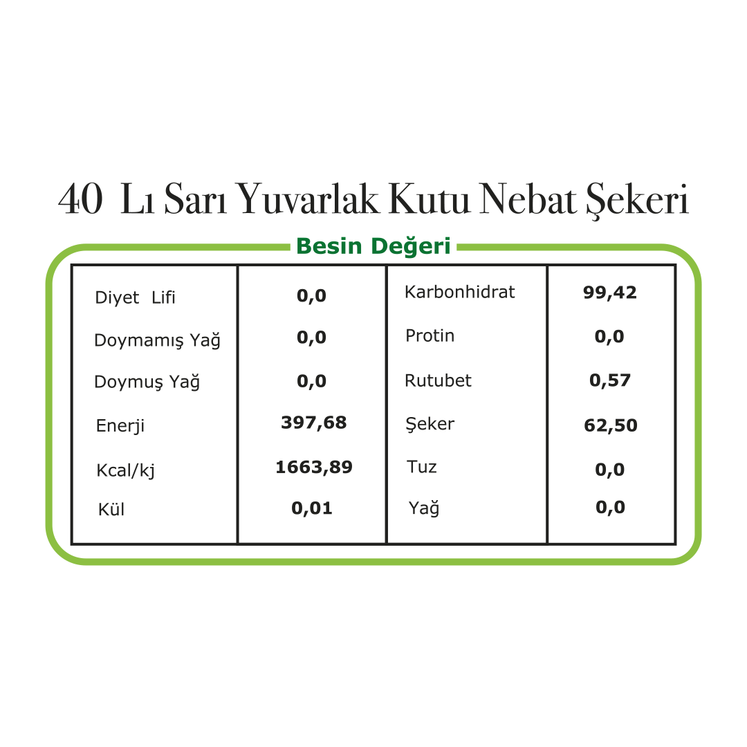 40lı safranlı nöbet şekeri