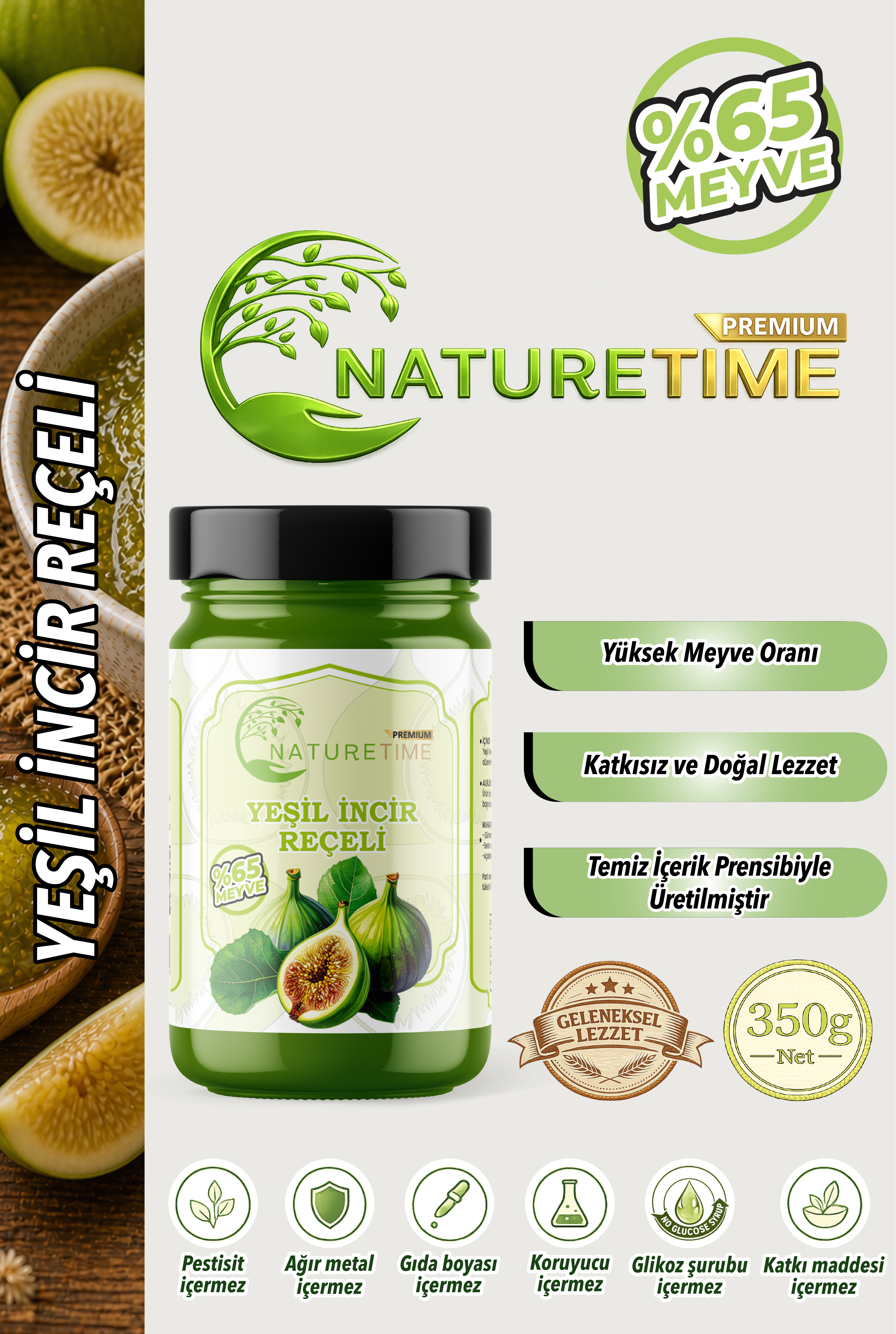 Yeşil İncir Reçeli 350 g