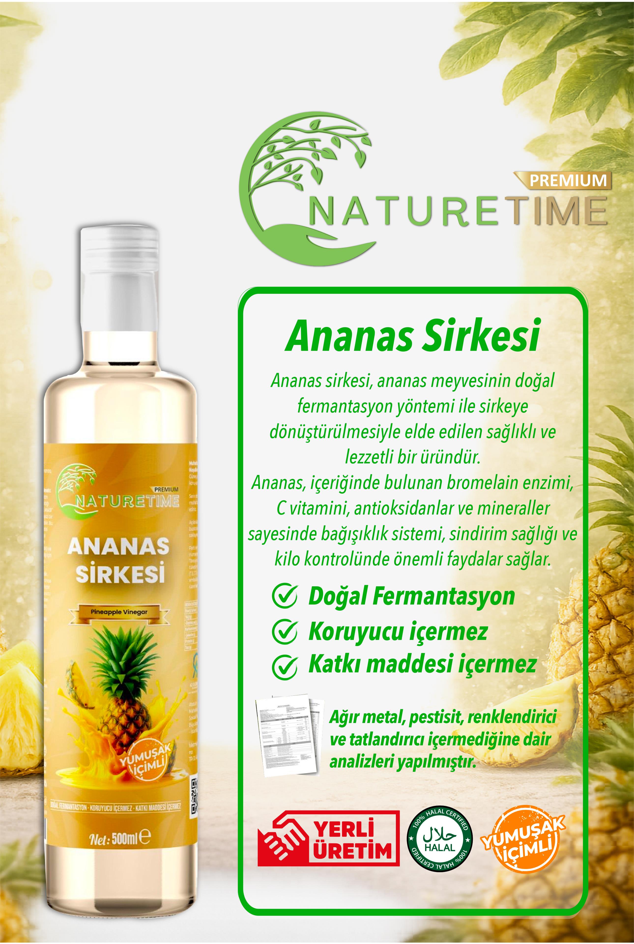 Ananas Sirkesi 500 ml (Yumuşak İçimli)