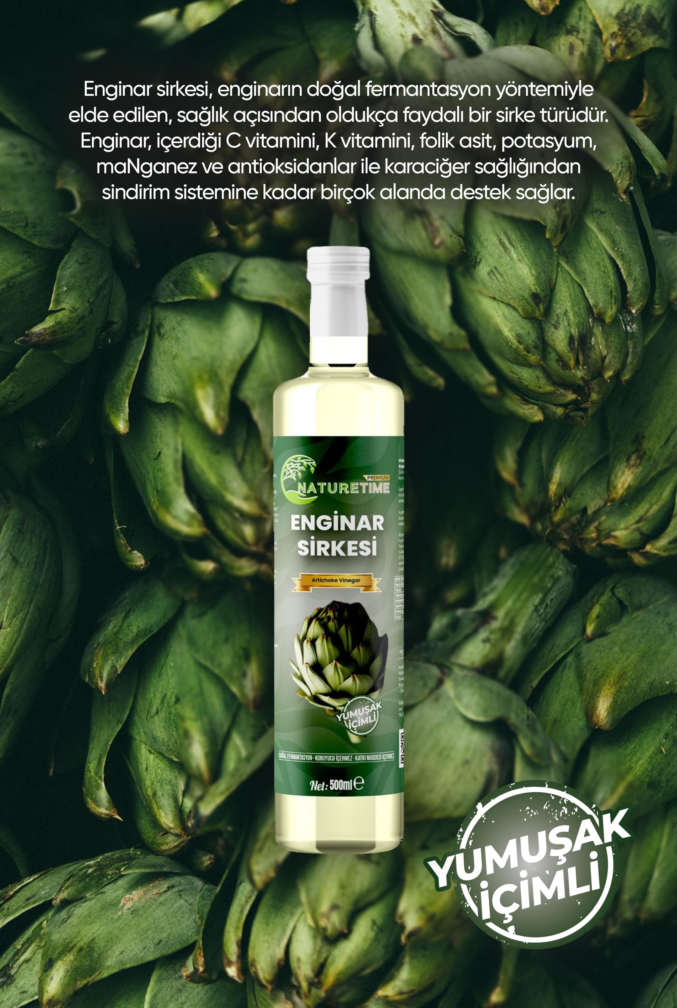 Enginar Sirkesi 500 ml (Yumuşak İçimli)