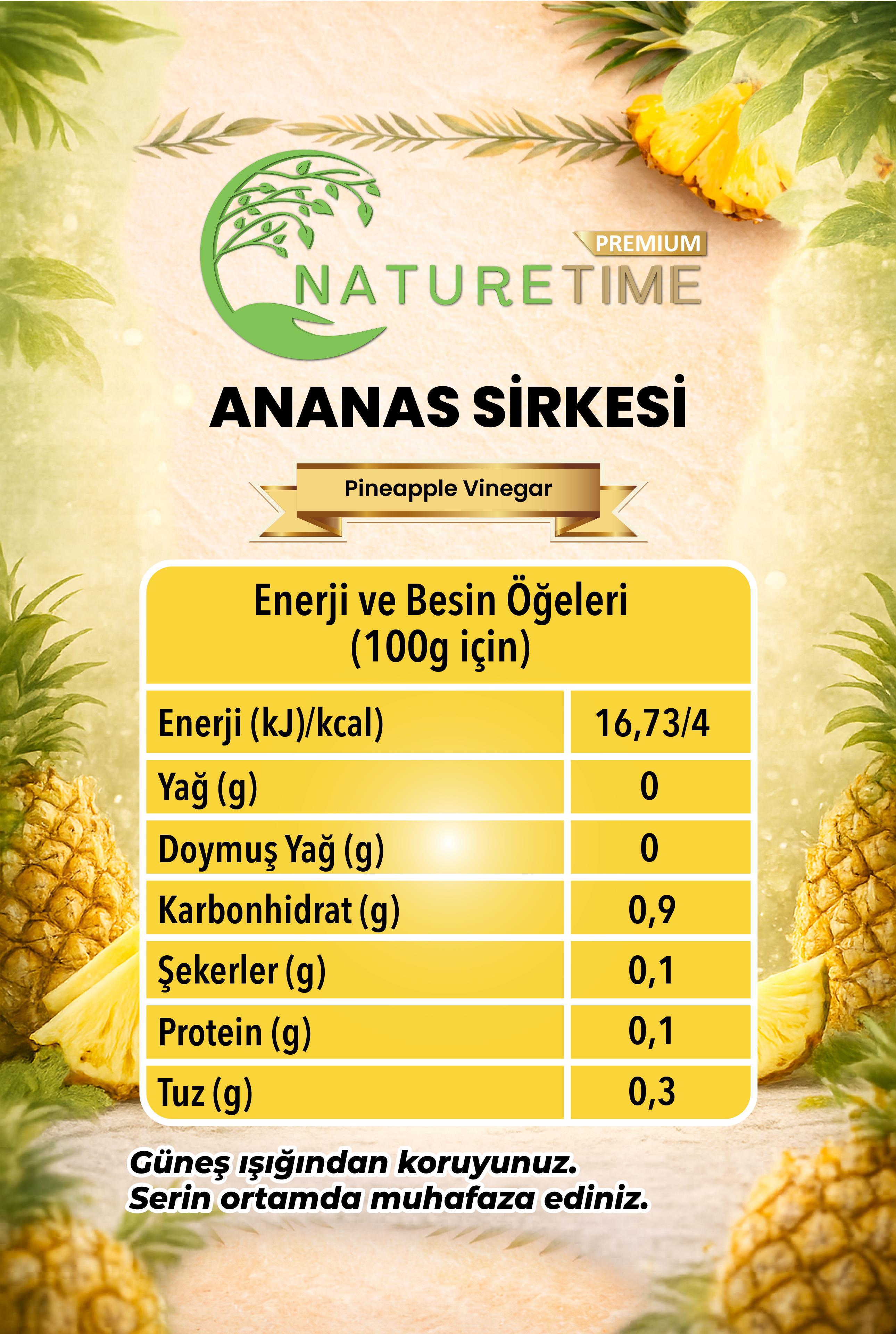 Ananas Sirkesi 500 ml (Yumuşak İçimli)