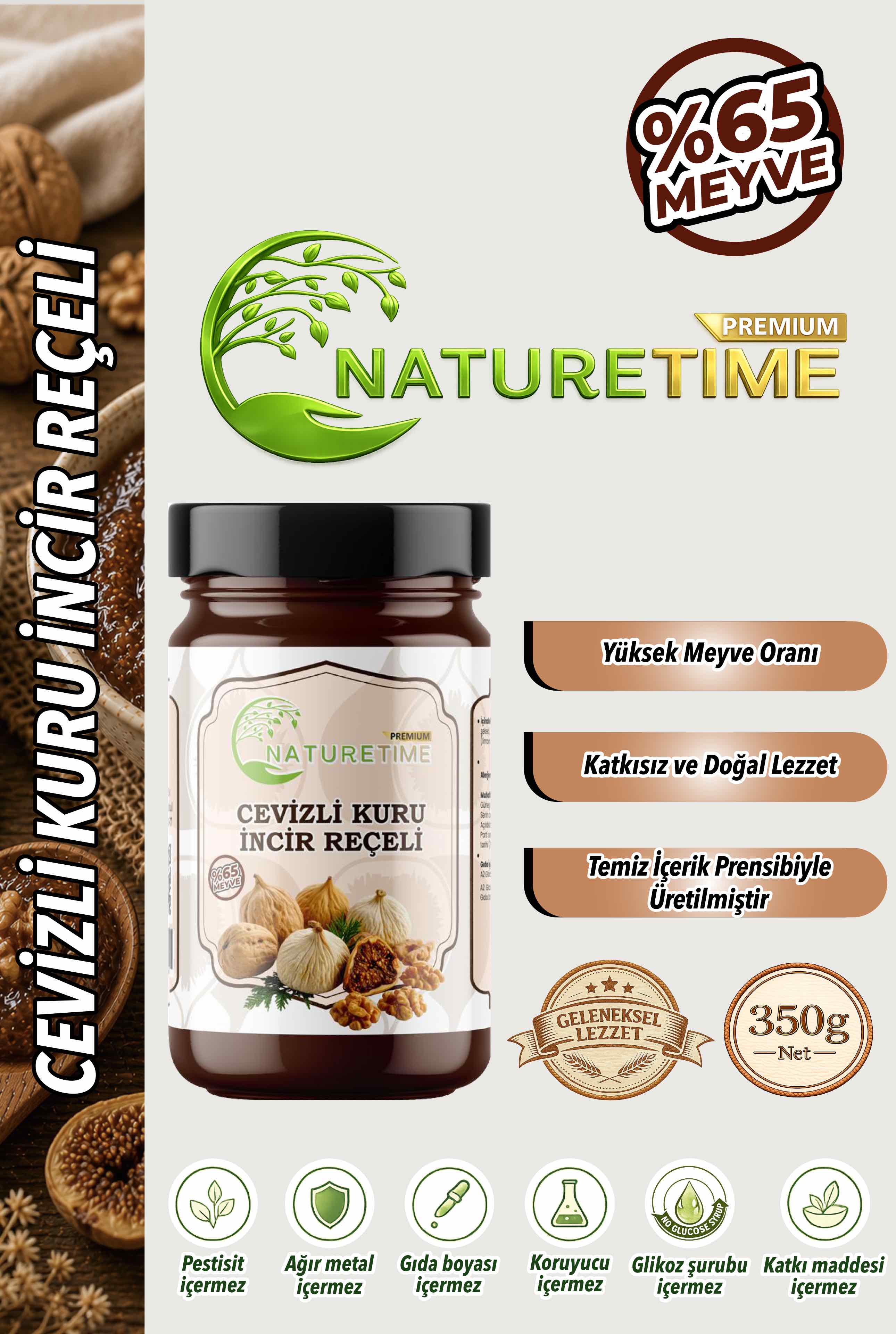 Cevizli Kuru İncir Reçeli 350 g