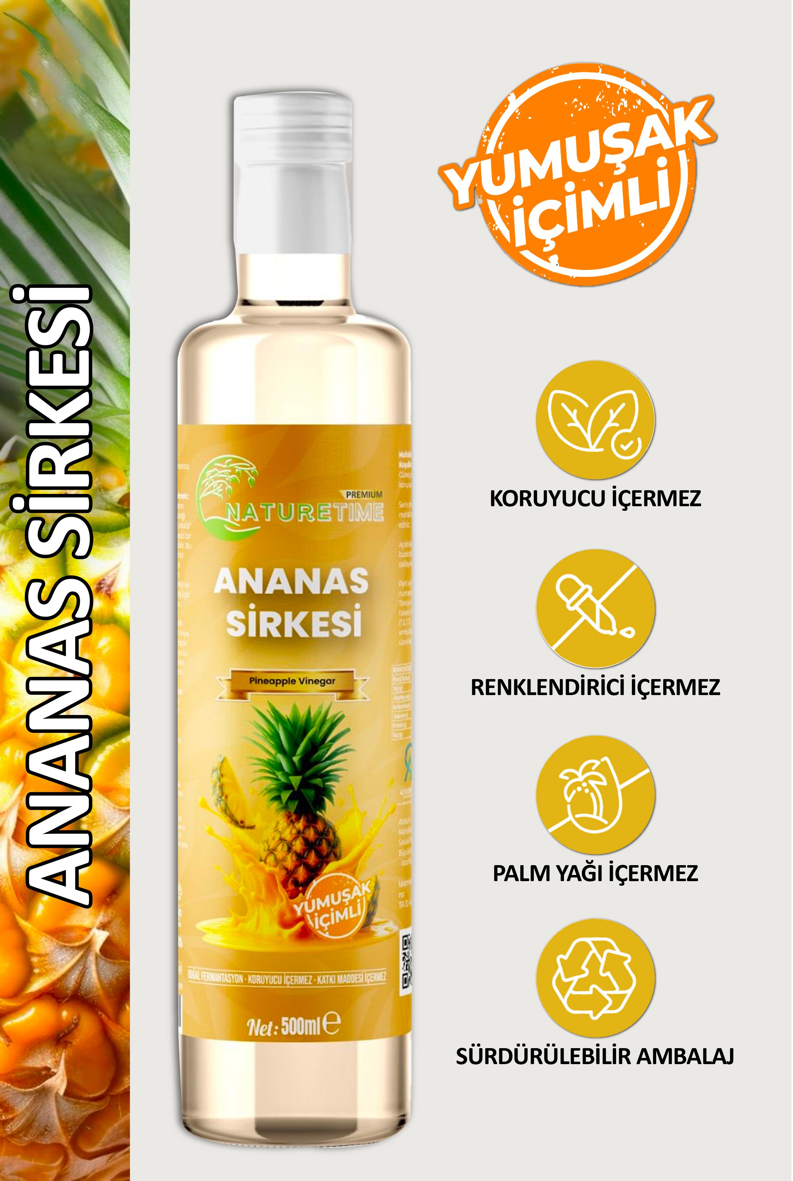 Ananas Sirkesi 500 ml (Yumuşak İçimli)