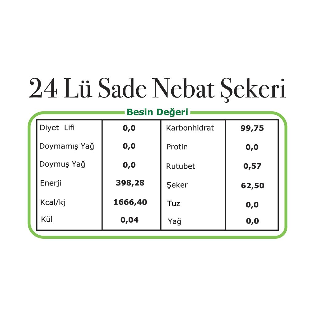 24lü sade çubuklu nöbet şekeri