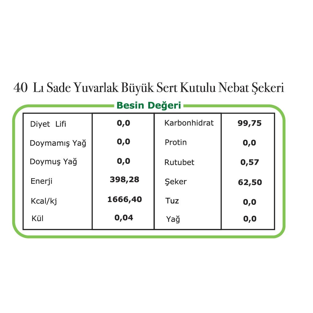 40lı sade nöbet şekeri