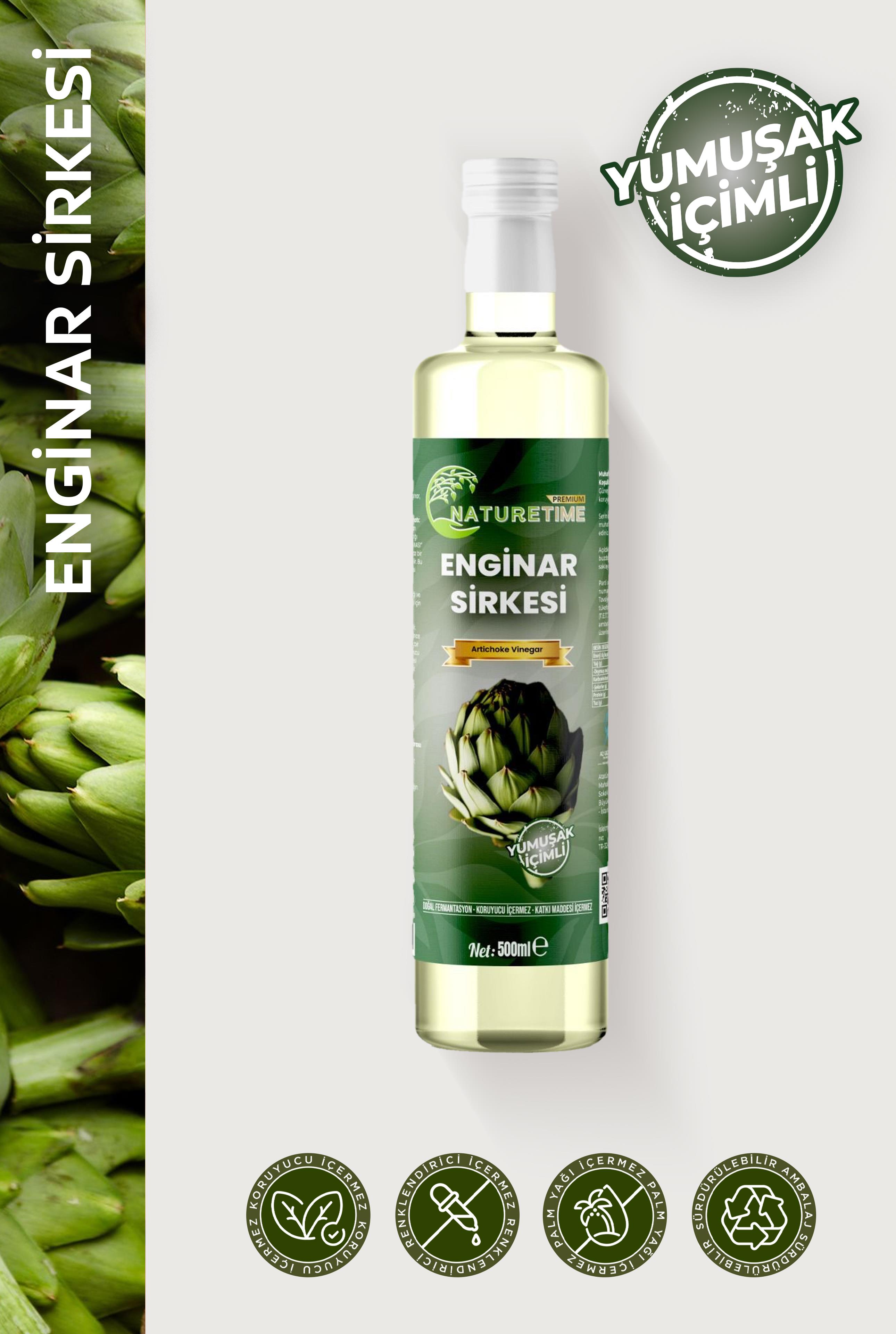 Enginar Sirkesi 500 ml (Yumuşak İçimli)