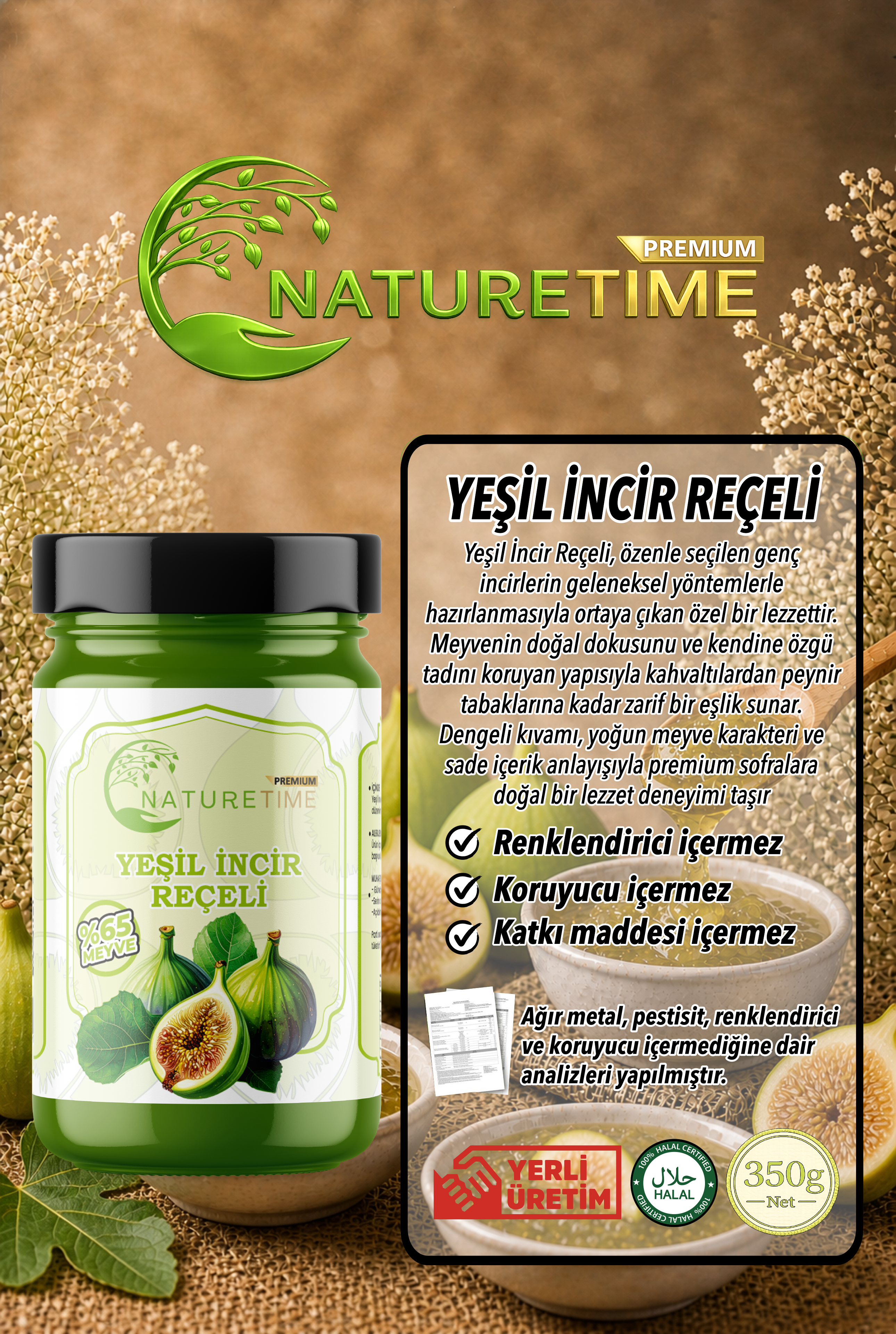 Yeşil İncir Reçeli 350 g